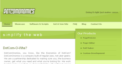 DotComOnomics (of course) uses PageProLive